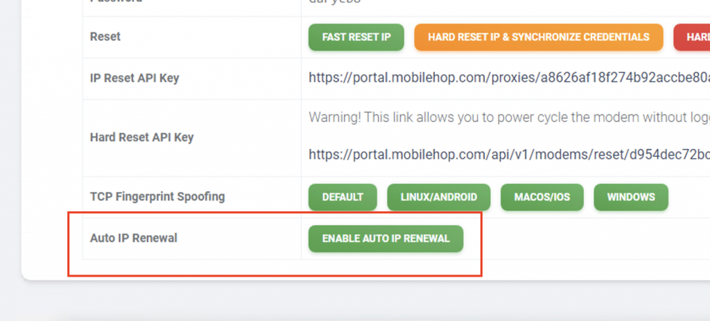 MobileHop Portal - Auto rotation settings